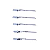 NUOBESTY 5stück Teiliges Hcs-stahl-stichsägeblatt Holzschneiden Langlebige Klingen Mit Präziser Spitze Für Dünne Holz- Kunststoff Metallzuschnitte Kompatibel Für Präzises Feinschneiden Und