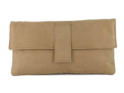 Sac bandoulière Loni Fab faux daim chameau beige pour ne plus manquer de place