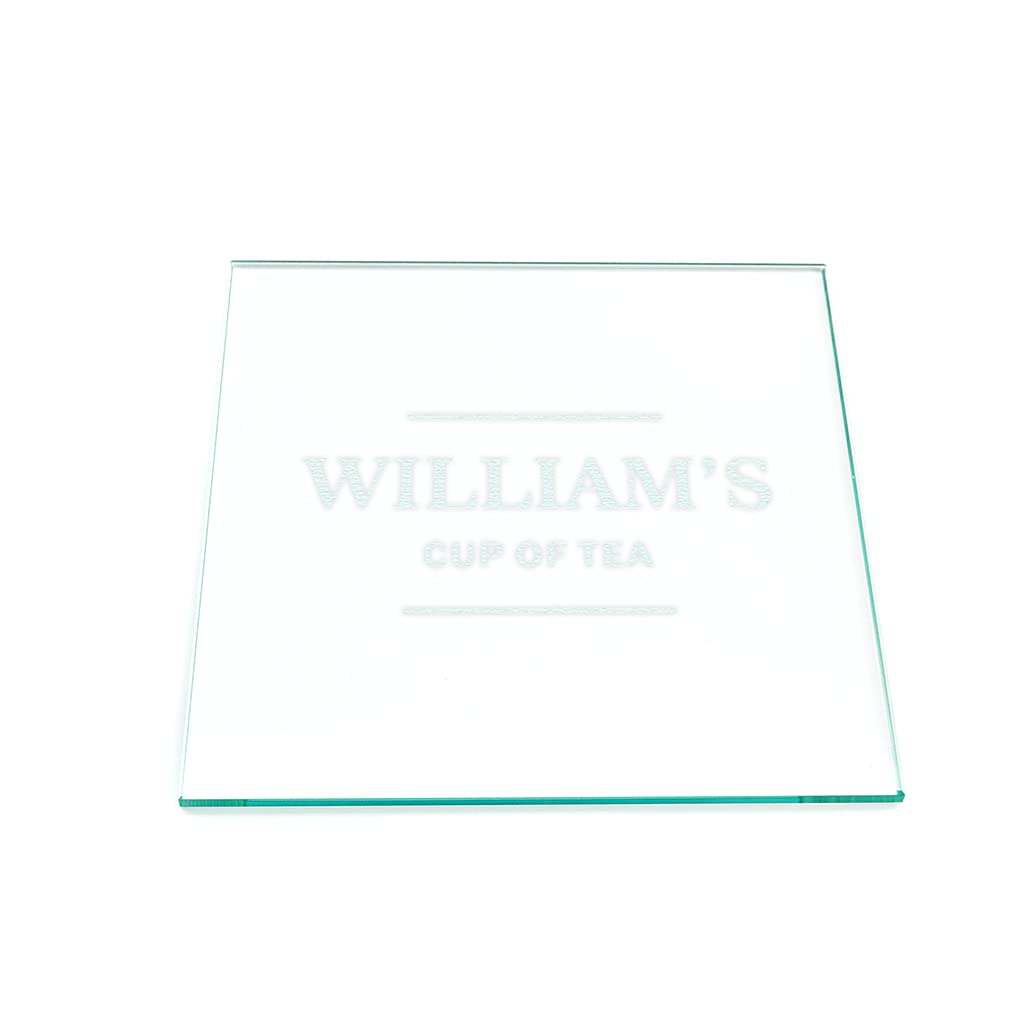 Personalised Glass Coaster/Engraved Gifts for Men/Name Coaster for Him/Fathers Day Gifts from Daughter/Personalised Birthday Gift for Dad Brother Grandad Son Husband Boyfriend/Gifts Under 15 Pounds