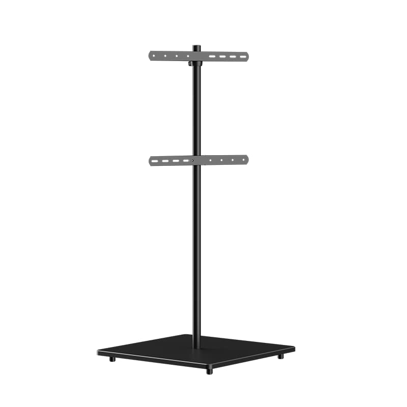 Atria TV Ständer Schwarz Bodenständer für 32–65 Zoll Fernseher, Höhenverstellbar mit Kabelmanagement, VESA 400x400, Stabiler Standfuß 35 kg, Modernes Design Fernseher Ständer