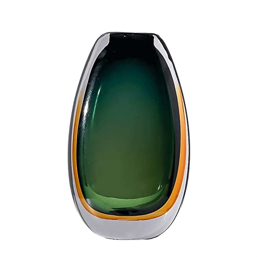 Grand vase en verre au style géométrique épuré pour une décoration intérieure chic
