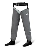 KastKing RiverWalker Hip Waders for Men, Breathable Waterproof Stockingfoot Hip Waders With 4mm Neoprene Booties, Built-in Gravel Guards, Adjustable Belt, River & Fly Fishing waders
