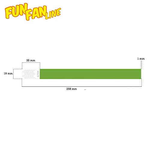 Braccialetti Identificativi Tyvek Fun Fan Line - Con Numerazione, Impermeabili, Per Eventi E Feste