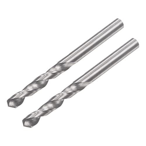 sourcing map Solid Carbide Drill Bits, 3.5mm C2/K20 Tungsten Carbide Jobber Drill Bits Straight Shank Drilling Tool for Stainless Steel Aluminum Iron Metal Plastic 2pcs