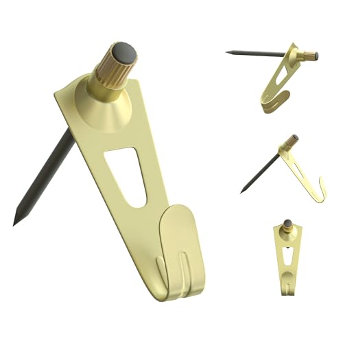 Image of 30 lb Picture Hangers, High-Caliber, Reusable, 25 Set Multipurpose Picture Hanging Kit with Nails, Ideal for Wall Art, Frames, Clocks, and Office Decor on Drywall or Wood inch
