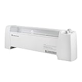 Comfort Zone CZ600 Indoor 1500 Watt Electric Baseboard Convection Space Heater with Digital Thermostat and Silent Operation for Home and Office, White