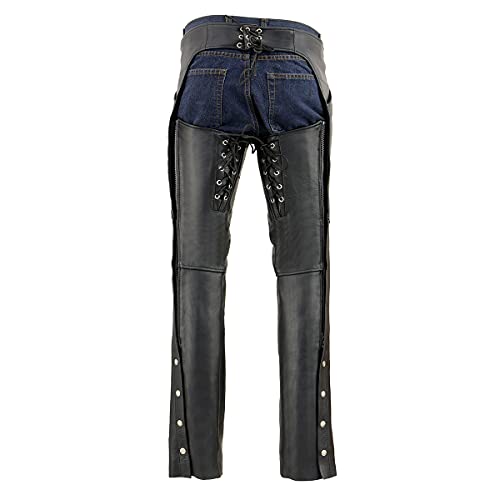 Image of Milwaukee Leather Premium Leather Motorcycle Riding Chaps for Women Bikers