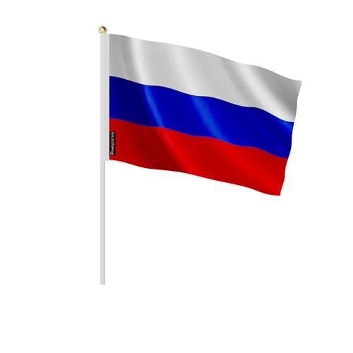 Drapeau Russie 20x30cm en lot de 100 pour décorer vos soirées russes