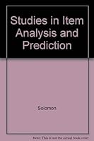 Studies in Item Analysis and Prediction 0804705909 Book Cover