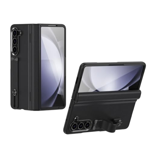 Coque intégrale Galaxy Z Fold 5 antichoc noire avec support de sangle