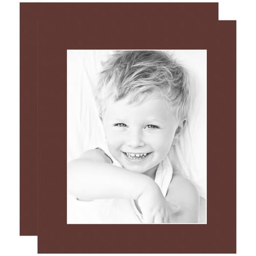 8x10 Maroon/Maroon Custom Mat for Picture Frame with 4x6 Opening Size (Mat Only, Frame NOT Included) - 2 Pack