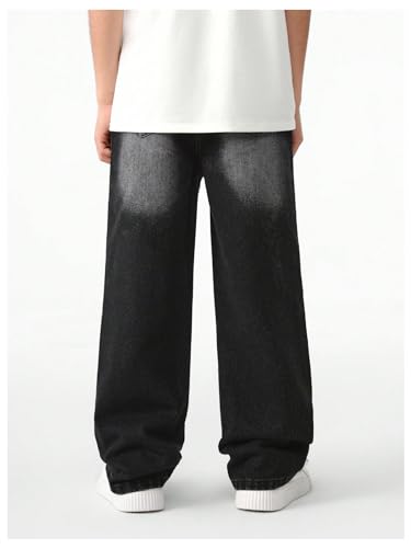 Floerns Boy's Casual Straight Leg Denim Pants Elastic Waist Jeans with Pockets2