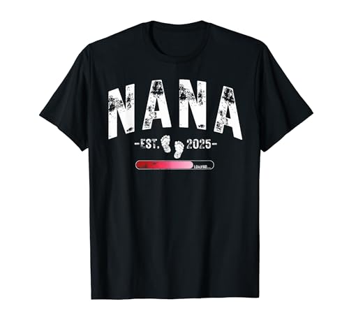 Promu à Nana Est 2025 Loading Soon To Be New Mom Mama T-Shirt