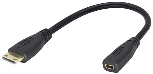 Cable mini HDMI a micro HDMI de 0.2m para proyectar desde cámaras y tabletas 7