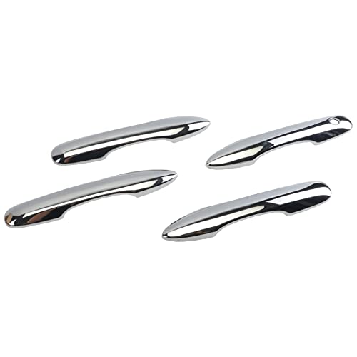 Door Handle Cover Trim Compatible with Toyota Camry 2018-2025 /Corolla 2019-2025 /Avalon 2019-2022 /Pruis Hatchback 2016-2024 Car Accessories Exterior Door Handles without Smart Key Holes Chrome ABS