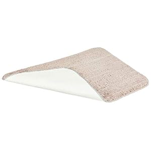 Amazon Brand - Solimo Anti Slip Microfibre Bathmat, 50cm x 80cm - Pack of 2 (Beige)