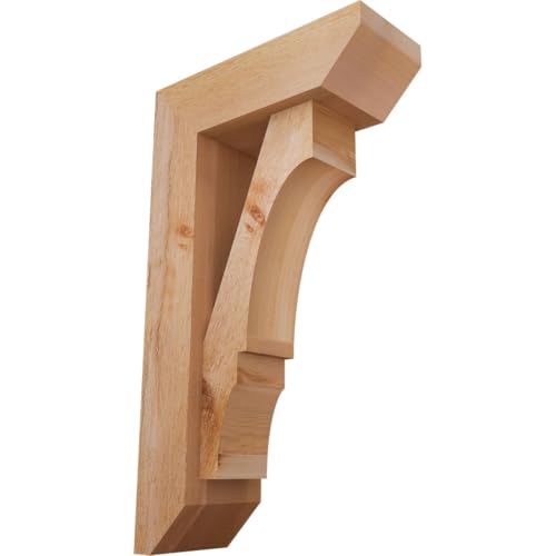 6"W x 16"D x 28"H Balboa Slat Rough Sawn Bracket w/Offset Brace, Western Red Cedar