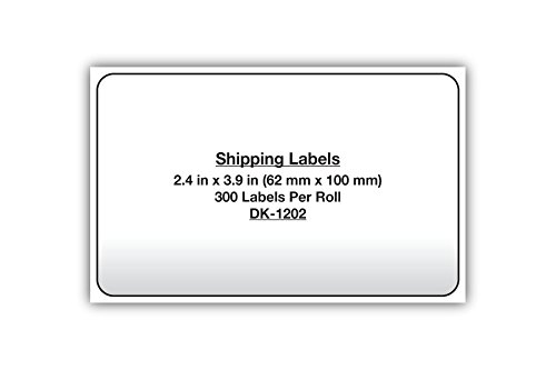 Image of Brother Genuine DK-1202 Die-Cut Shipping Paper Labels, Long Lasting Reliability, 300 Labels Per Roll, (1) Roll per Box (Pack of 2)