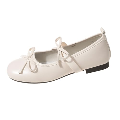 Chaussures plates Mary Jane pour femme à bout rond avec nœud papillon élégant