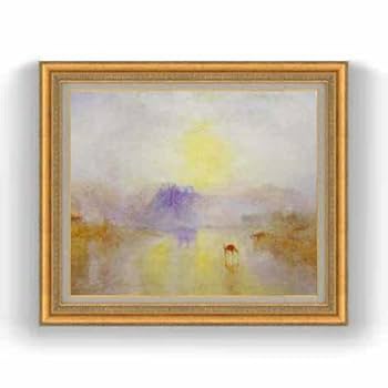 Amazon.co.jp: ターナー ノラム城、 日の出 F12 油絵直筆仕上げ