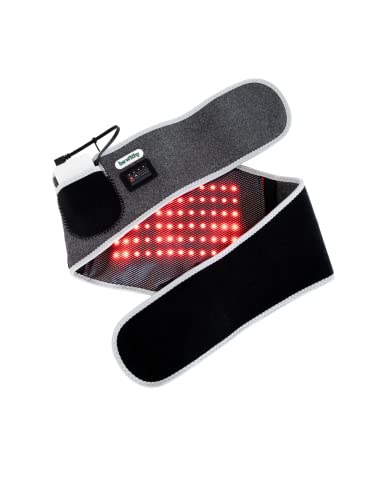 Be Wlthy Cordless Heating Pad With Massager, Infrared Red Light Therapy For Period Cramps, Lower Back Pain, Muscle, Sciatica, Ibs, Hip Pain Relief, Electric And Portable Body Wrap With Usb Power Bank #TOP4