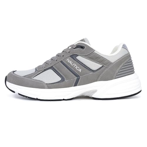 Image of Nautica Mens Running Sneakers Sport Fashion Lace-Up Athletic Soft Shoes for Gym Tennis Men - Cushioned, Breathable, Lightweight & Comfortable