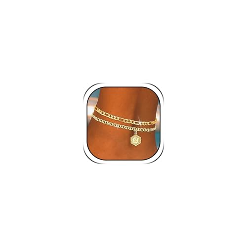 Initial Ankle Bracelets for Women Gold Anklets Summer Beach Vacation