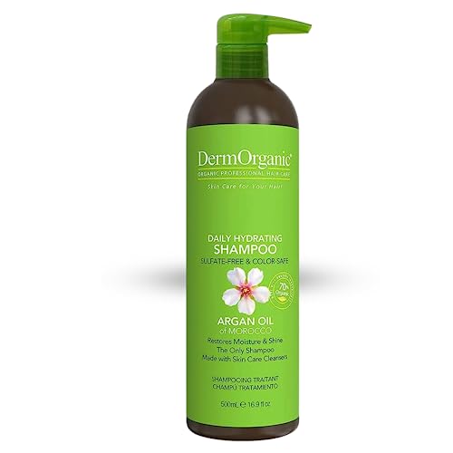 DermOrganic Daily Hydrating Shampoo - 100% Sulfate-Free, 70% Organic - Rich Lather Restores Dry, Damaged Hair, 16.9 image 2