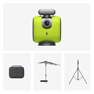 XbotGo Chameleon Professional Sports Kit - AI-Powered Action Camera with Gimbal Tracking System, Team & Player Tracking, COMS 4K Video, 360° Rotation, 120° FOV, Live Streaming, Lemon Green