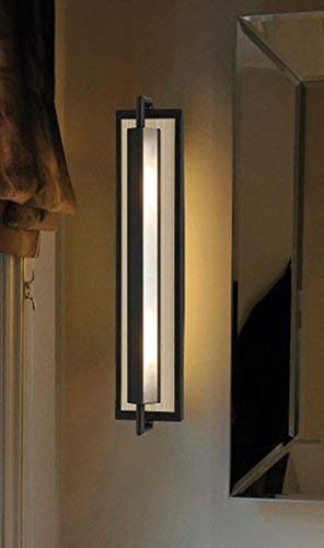 Image of Feiss WB1452ORB Mila Glass Wall Sconce Lighting, Bronze, 2-Light (5 inchW x 24 inchH) 80watts