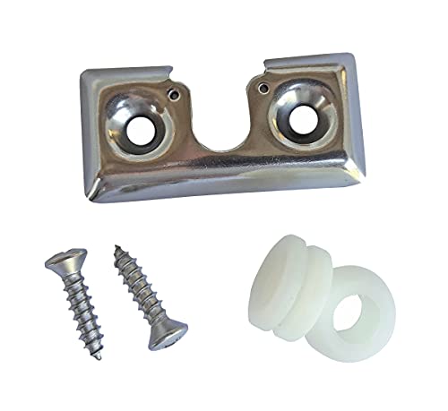 Taylor Made Traditional Stainless Steel Boat Fender Lock and Peg Set for Hanging Fenders, Accepts Rope Line up to 1/4" Diameter, 0.75'' H x 1.94'' W x 4.88'' D, Mounting Screws Included - 1010 - image 1