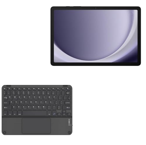 BoxWave Keyboard Compatible with Samsung Galaxy A9+ 5G - SlimKeys Bluetooth Keyboard with Trackpad, Portable Slim TouchPad - Jet Black