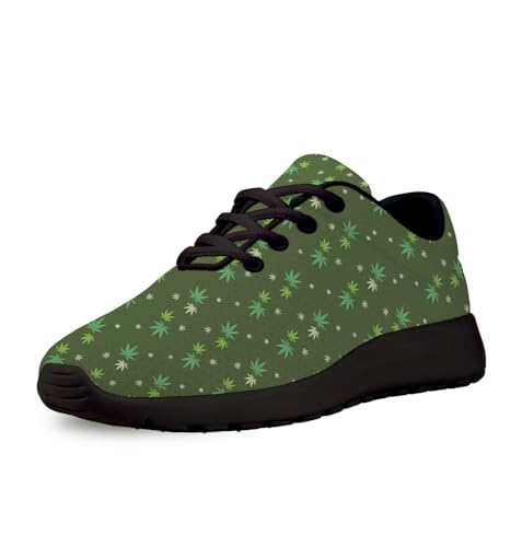 Weed Shoes for Men Women,Marijuana Leaf Sneakers Comfortable Running Walking Tennis Shoes