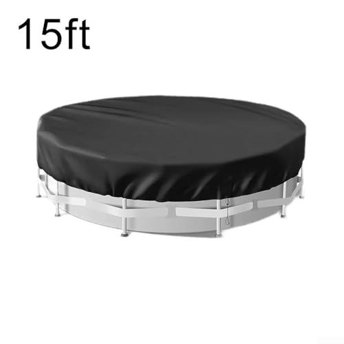 Bâche de protection ronde pour piscine hors sol Oxford 420D extérieure noire 4,6m