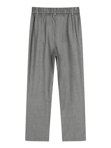 JEYPINMI Boys School Uniform Pant Kids Pull-on Relaxed Fit Stretch Long Trousers Formal Dressy Suit Pants4