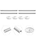 Plastic Radiator Pipe Covers & Collars Set, 8-Piece 200mm Sleeves for 15mm Pipes, Chrome/Black/White Finish, for Easy Snap-On Installation for Bathroom Heating Pipes(White)