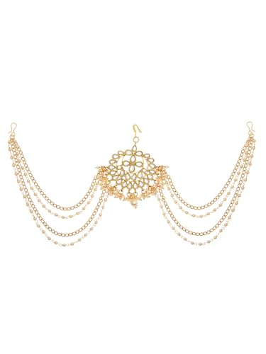 Image of OOMPH Jewellery Ethnic Sheeshphool-Kundan Jadau Floral Design for Women & Girls Stylish - DPH161DST4RKH184RKH235 PA201