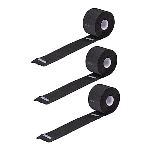 BESPORTBLE 3 Pack Barber Neck Strips Black Hair Wrap Paper Neck Band Disposable Stretchy Neck Paper for Hair Cutting