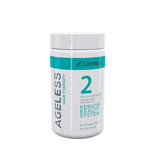 UNNIQUE Ageless Hair Therapy, Repairing & Rejuvenating Keratin Hair Treatment infused With Natural Oils for All Hair Type 32 Fl Oz