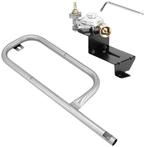 64866 Grill Valve & Regulator and 60040 Grill Burner Tube Kits Replacement Parts for Weber Q1000 Q1200 Series Grill Parts for Weber 51080001 50060001 51040001 51010001 50060301 51190001 Gas Grills