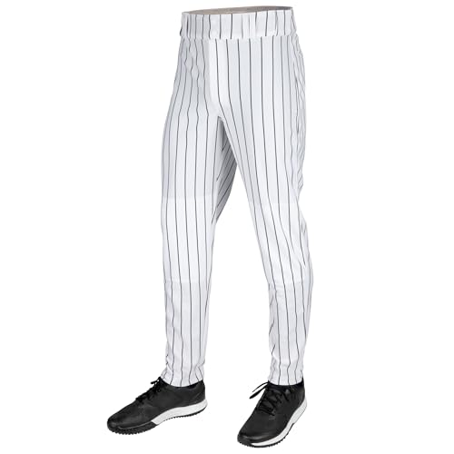 Pantalon de baseball rayé homme Champro Triple Crown 2.0 vêtement sport blanc bleu marine XL