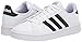 adidas womens Grand Court Sneaker, White/Black/White, 7.5 US