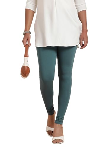 Image of TWIN BIRDS Tailored Cut and Classic Fit Super Stretchable Elastane Fabric Churidar Leggings for Women