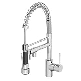 SÄUBER® Kitchen Sink Mixer Tap Chrome Brass 360° Degree Rotation Single Hole with Pull Out Spray Kitchen Sink Taps Pot Filler Dual Spout