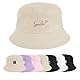 Vancavoo Fischerhüte Damen Bucket Hat Baumwolle Sonnenhut Reversibel Fischerhut Faltbarer Anglerhut für Frauen und Herren,56-58cm,D-Beige