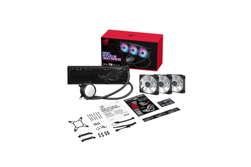 Image of ASUS ROG RYUO III 360 ARGB All-in-one AIO Liquid CPU Cooler 360mm Radiator, Asetek 8th gen Pump Solution, Anime Matrix LED Display and ROG AF 12S ARGB Fan.