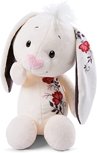 NICI Kuscheltier Hase 25cm mit romantischem Tattoo-Druck auf Ohr – Hase Plüschtier für Mädchen, Jungen & Babys – Flauschiges Stofftier zum Kuscheln, Spielen & Schenken – Kuscheliges Schmusetier