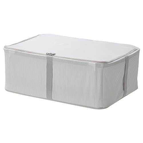 HEMMAFIXARE Home Storage Organizer, Storage Box, Storage Case, 34x51x19 cm, Fabric Striped/White/Grey