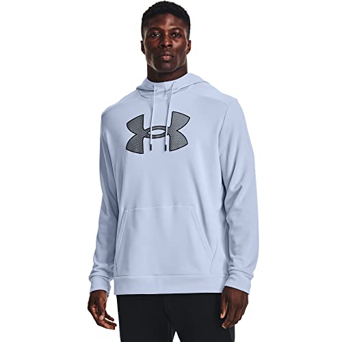 Under Armour Mens Big Logo ArmourFleece Hoodie , (706) Oxford Blue / Oxford Blue / Black , Medium
