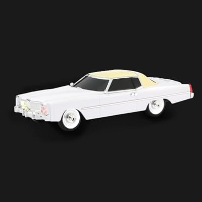 Coverzone Wireless Speaker Bluetooth 1966 Cadillac View Bluetooth Classic Car Speaker and FM Radio Wireless Speaker WS-1966 (White) with USB SD AUX Input for Office Home